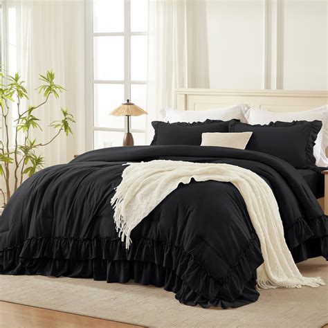 Amazon.com: Andency Black King Comforter Set(104x90Inch), 3 Pieces ...