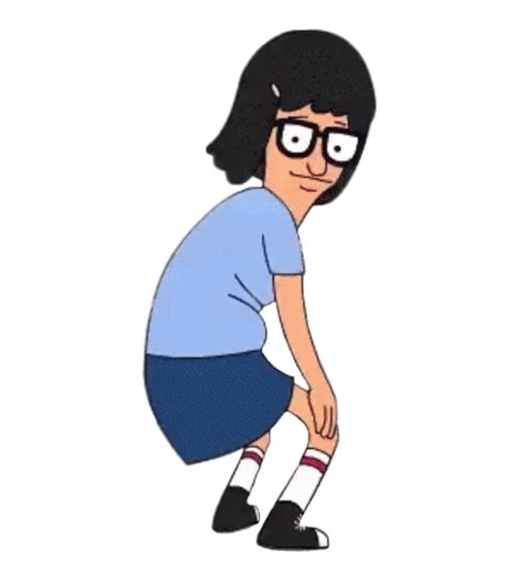 Check out this transparent Tina Belcher squatting PNG image | Cartoon ...