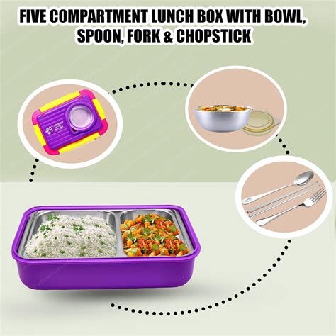 Lunch Box for Kids – Tiffin Box, Stainless Steel Lunch Box, Lunch Boxe ...