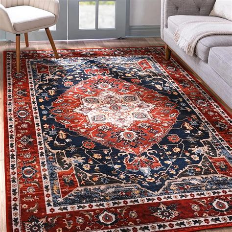 Softlife Oriental Traditional Area Rug for Living Room Durable Washable ...