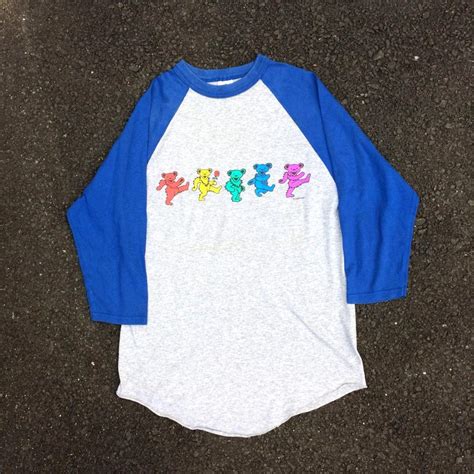 Vintage Grateful Dead Band Tee 3 Quarter Shirt 3q Raglan, Men's Fashion ...