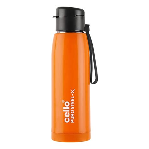 CELLO Puro Steel-X Cooper 600 |Water Bottle with Inner Steel and Outer ...