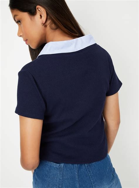 Buy Girls Ribbed Top Online at just Rs. 599.0 - 1000014514396 | Max Fashion