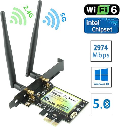 Ziyituod Wifi 6 Bluetooth5.0 AX 2974Mbps Wireless Wifi Network Card ...