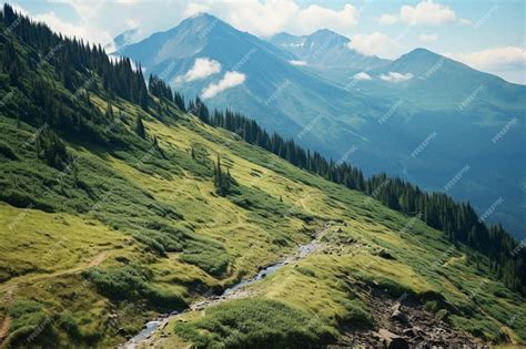 Premium AI Image | The Rocky Mountains a testament to Earths ancient geological history