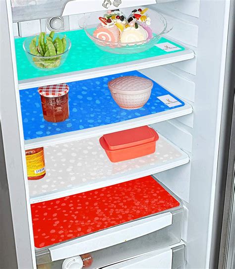 Buy Kuber Industries Diamond Design 4 Pieces PVC Refrigerator/Fridge ...