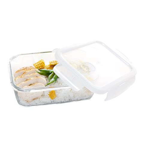 Buy Cutting EDGE High Borosilicate Rectangle Glass Lunch Box Food ...