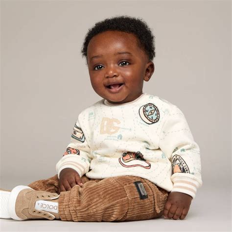Dolce & Gabbana – Boys Ivory Map Print Sweatshirts