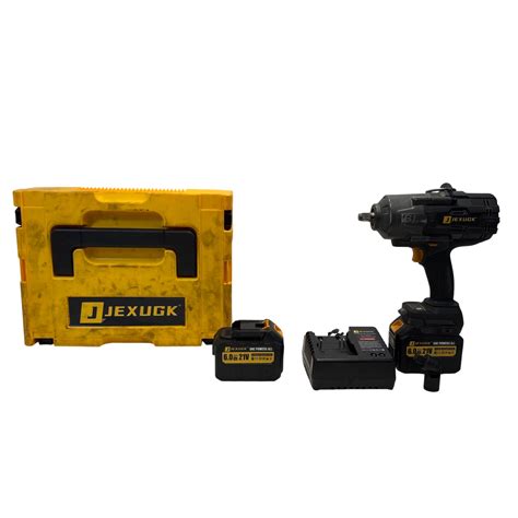 JEXUGK 21V Cordless Impact Wrench Kit 1/2" Drive 1500Nm Torque JCIW1600