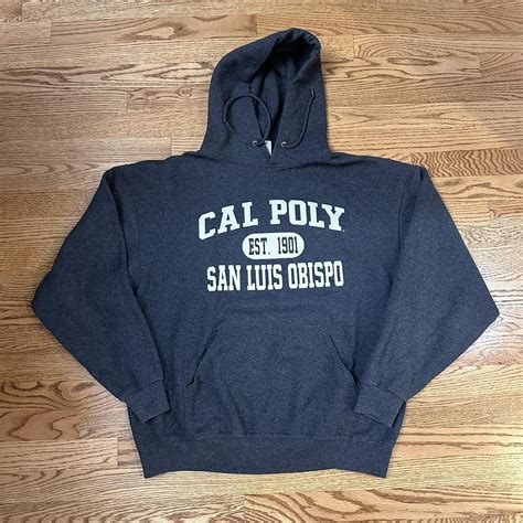 XL dark grey Cal Poly hoodie Great condition - Depop