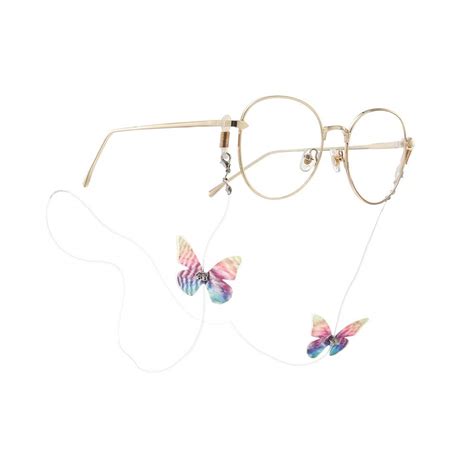Glasses Chain Butterfly Rhinestone Eyeglass Chain Strap Sunglass Holder ...