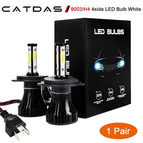 【New product】2PC Bright 6000K White H4 LED Car Headlights Bulbs High Low beam for Suzuki Swift ...