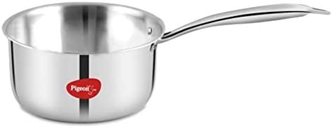 Buy Pigeon Elite Stainless Steel Triply Tope 20 cm, Gas Stove and ...