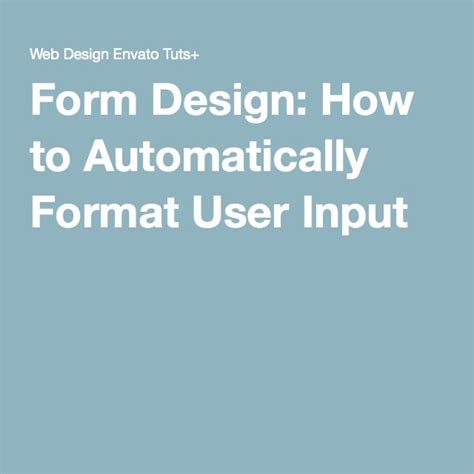 Image result for User Input Form Formatting