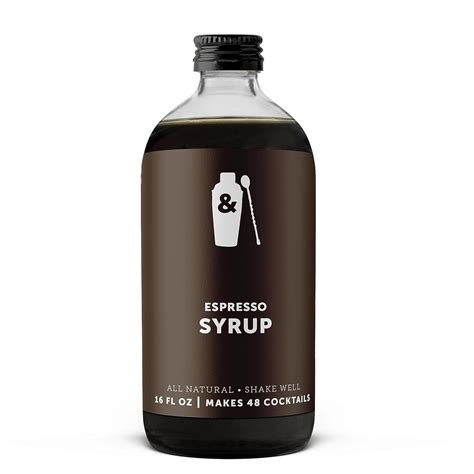 Amazon.com: Shaker & Spoon Espresso Cocktail Syrup, 16oz Demerara Sugar ...