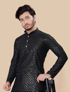 kanha creation Men Embellished Straight Kurta - Buy kanha creation Men ...