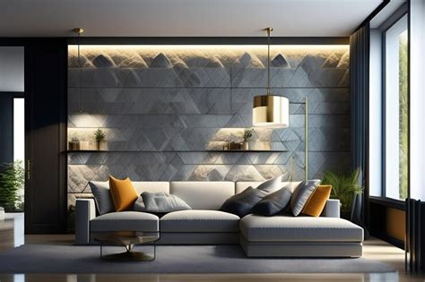 Home decor decorative stones against bright stucco wall | Premium AI ...