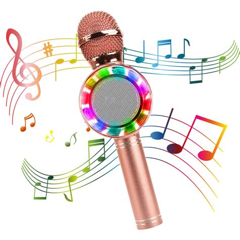 Vunnalise Wireless Microphone Bluetooth Karaoke Machine For Kids Girls ...