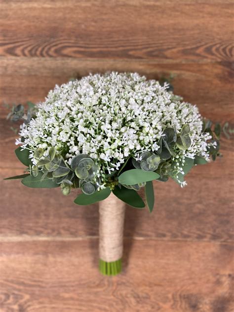 Artificial Baby's Breath Bouquet: Gypsophila & Eucalyptus Wedding ...