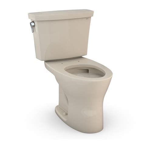 TOTO Drake Bone Dual Flush Elongated Standard Height 2-Piece Toilet 12 ...