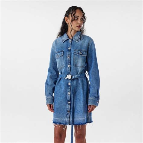 Off White Women's Knitted Relaxed Fit Jumper Dress | Sports Direct