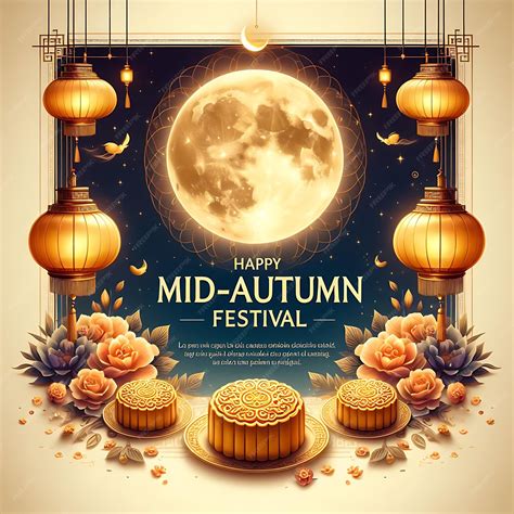 Mid autumn festival or Zhong Qiu Jie banner illustration of Change ...