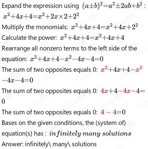 Solved: x^2+4x+4=(x+2)^2 [algebra]