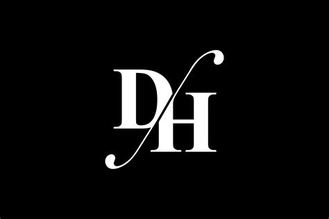 DH Monogram Logo Design By Vectorseller | TheHungryJPEG.com