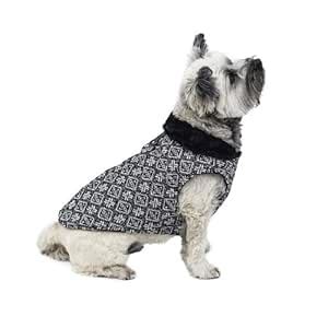Scooter's Friends Madison Avenue Dog Coat, Size 18, Black and White ...