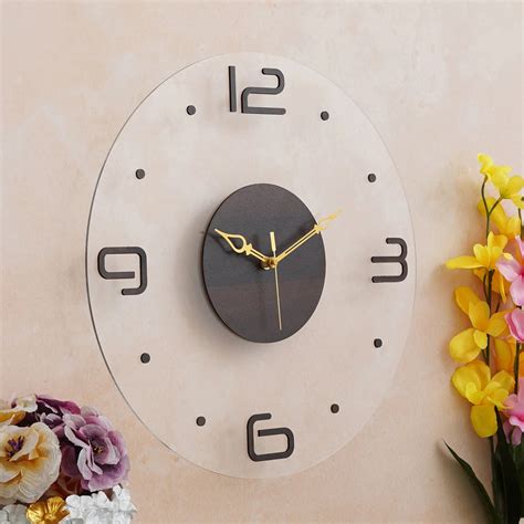 Acryluxe Wooden Acrylic Wall Clock 38cm – Gift With Smile