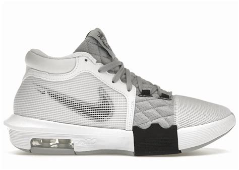 Nike Men's LeBron Witness 8 White Light Smoke Grey Basketball Shoes ...
