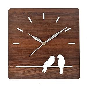 Buy Fun Homes Designer Square Shaped Wooden Wall Clock (Brown ...