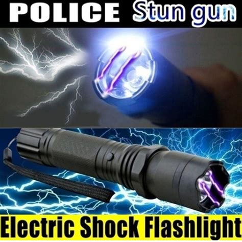 3 in 1 Police Power Stun Flashlight Electric Shock Taser Gun Self Defense Tool | Wish