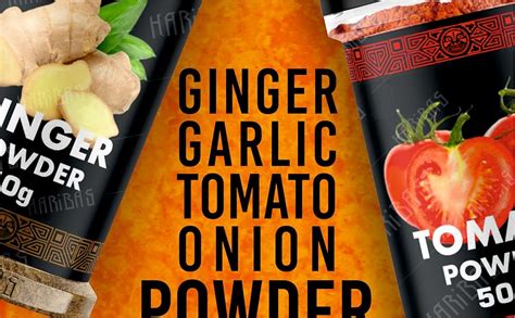 HARIBAS Combo Dry Onion Powder, Garlic Powder and Ginger Powder (Adrak ...