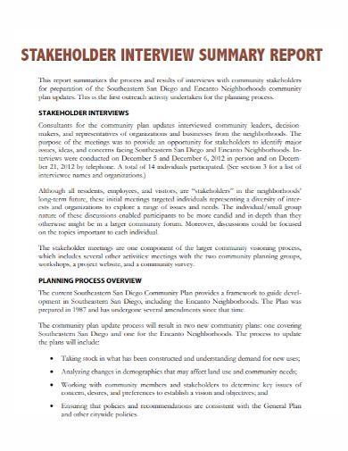 Image result for Interview Report Sample