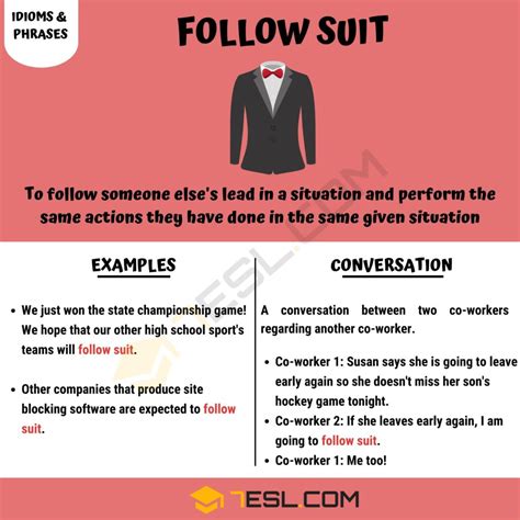"Follow Suit" Meaning, Origin and Examples • 7ESL