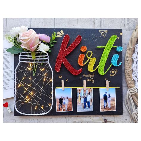 Customized Single Name with Mason Jar and Fairy Lights – Gift Sugar