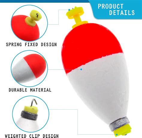 Gefischtter Fishing Bobbers Floats Set Foam Snap on Float India | Ubuy
