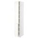 METOD high cabinet with shelves/2 doors, white/Vallstena white ...