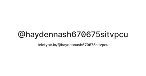 @haydennash670675sitvpcu — Teletype