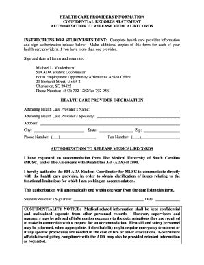 Musc Medical Records - Fill Online, Printable, Fillable, Blank | pdfFiller