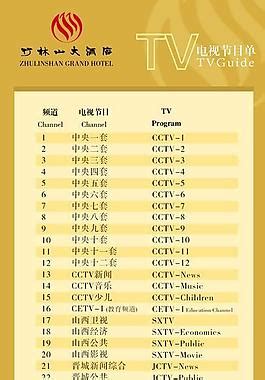 CCTV-5节目单