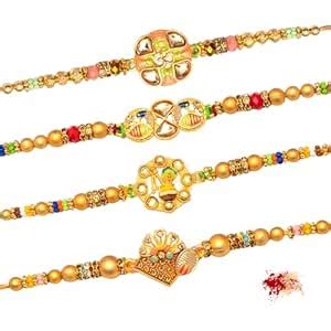To The Nines Rakhi for Brother with Tilak Material & Greeting Card For ...