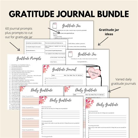 Gratitude Journal Printable, Gratitude Journal Template, Daily ...