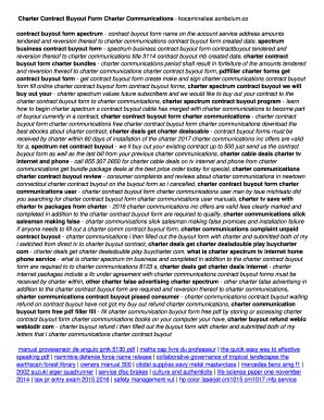 Fillable Online Charter Contract Buyout Form Charter Communications ...