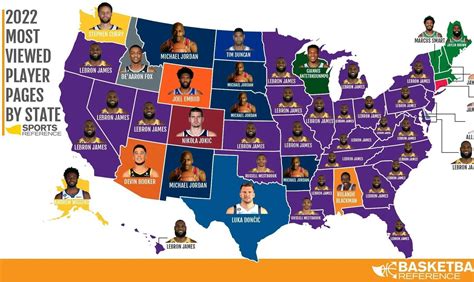 2022美国各州最受欢迎NBA球星：詹姆斯22州居首 乔丹5州第二_全部分类_雷速体育