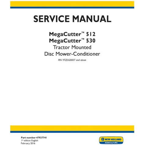 New Holland Megacutter 512, Megacutter 530 Tractor Mounted Disc Mower ...