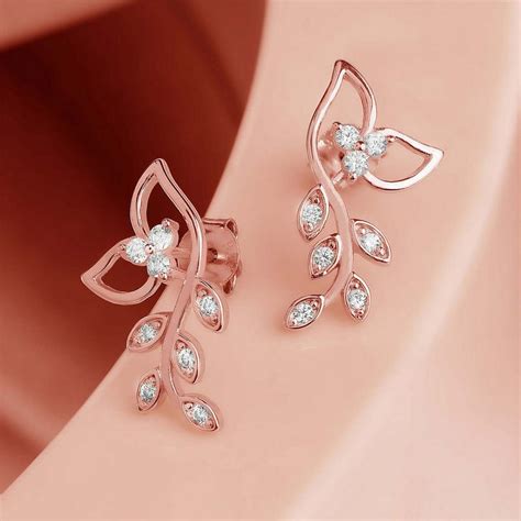 Buy Zavya Greek Goddess Rose Gold 925 Silver Stud Earrings Online