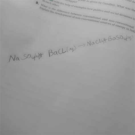 what happens when an aqueous solution of sodium sulphate reacts with an ...