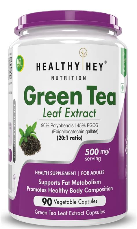 HealthyHey Nutrition Green Tea Extract - 90% Polyphenols & 45% EGCG ...
